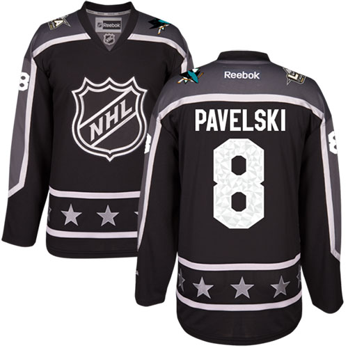 Sharks #8 Joe Pavelski Black All-Star Pacific Division Stitched Youth NHL Jersey
